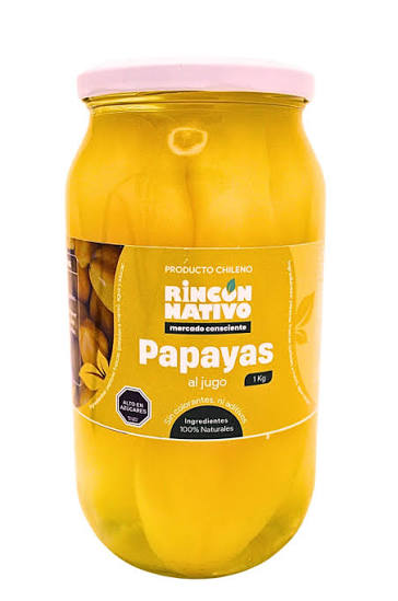 Papayas en Almíbar Frasco