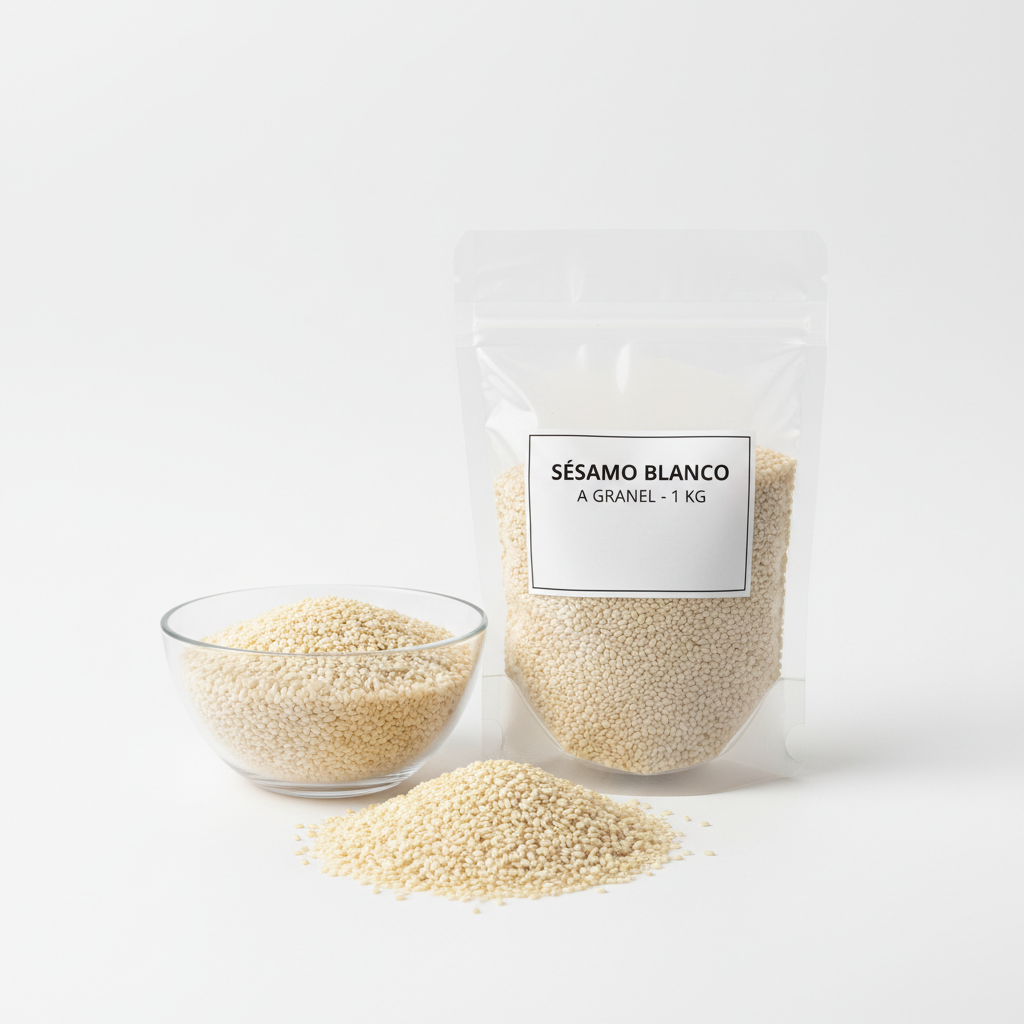 Sésamo blanco 1 kg fondo blanco