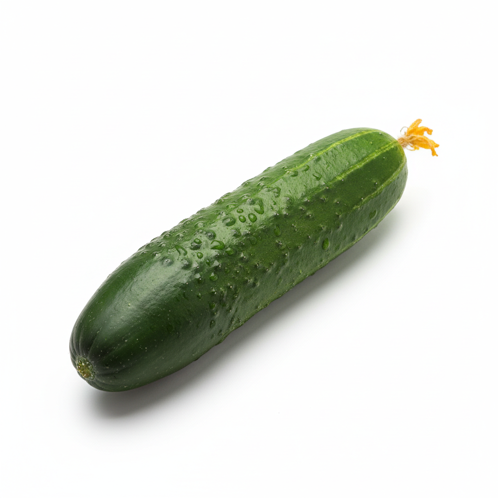 Pepino ensalada unidad fondo blanco