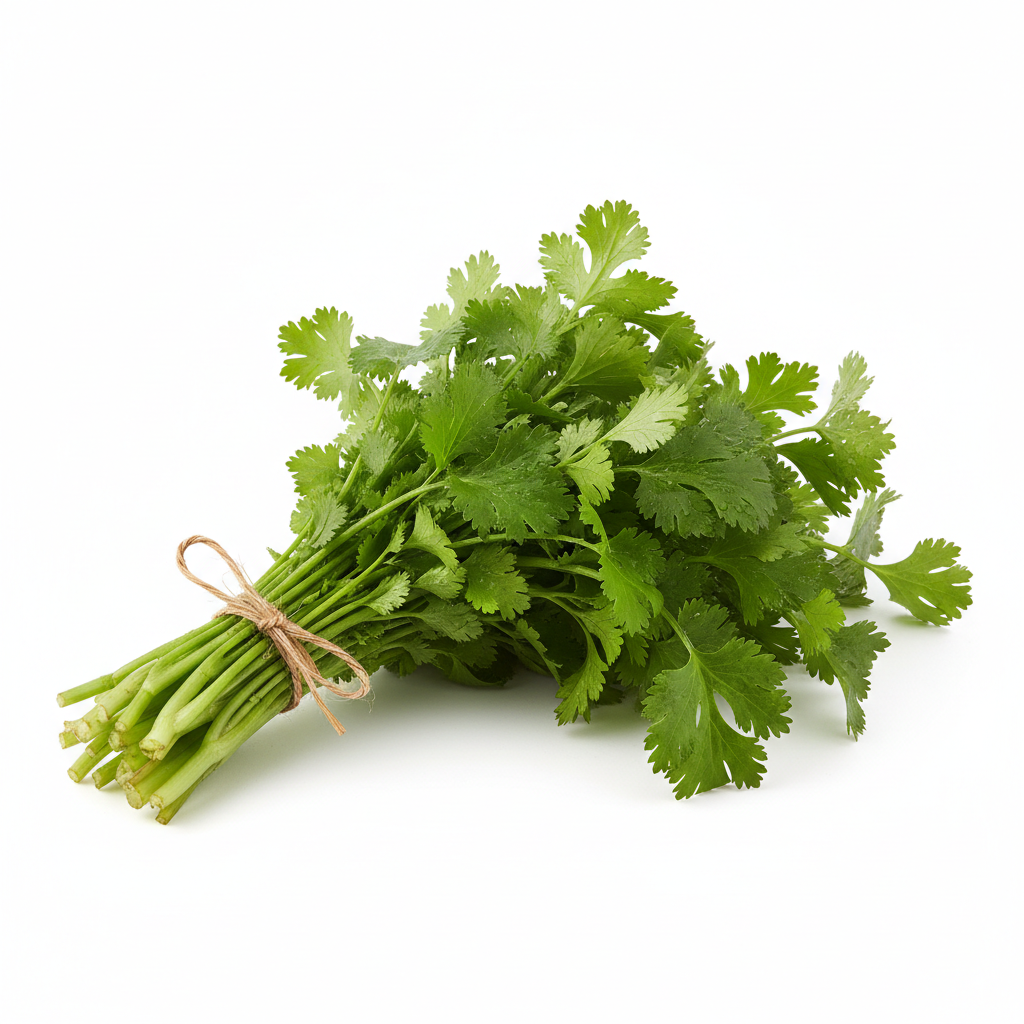 Cilantro unidad fondo blanco