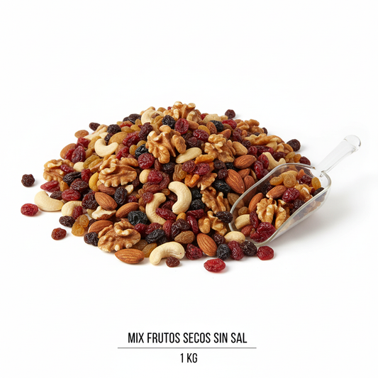 Mix frutos secos sin sal 1 kg fondo blanco