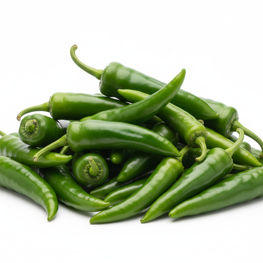 Ají verde kg fondo blanco