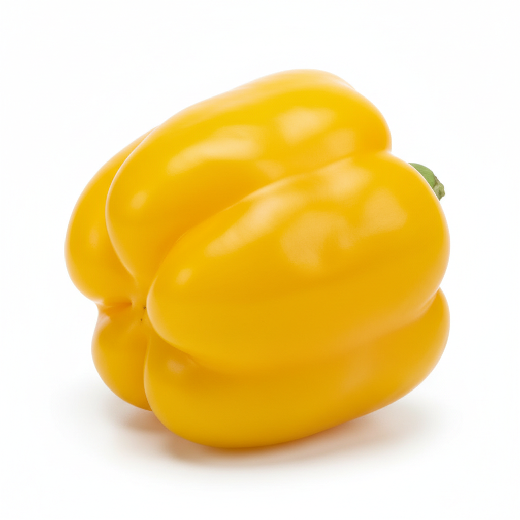 Pimentón amarillo 1a unidad fondo blanco