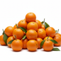 Naranjas granel fondo blanco